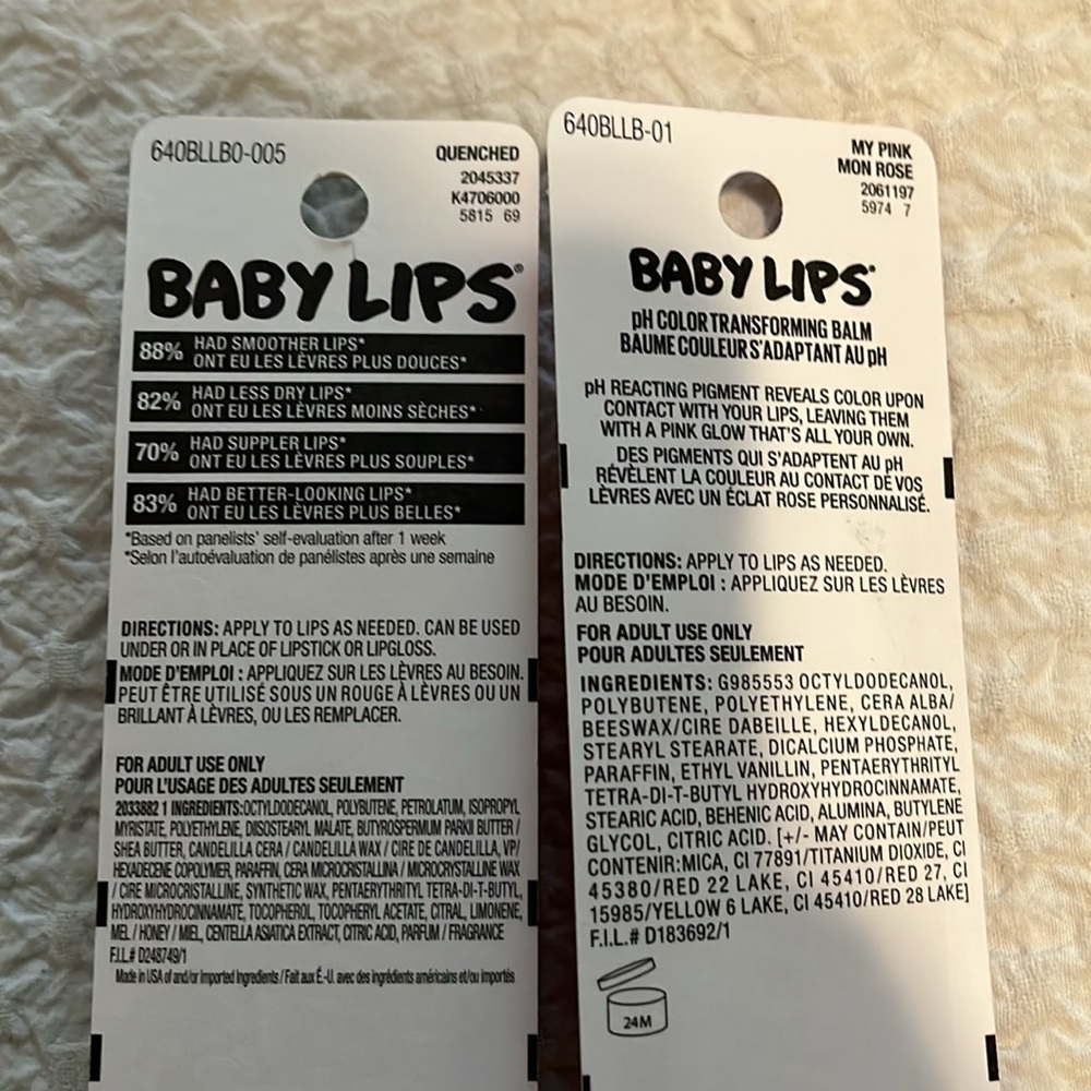 NWT Maybelline Baby Lips Quenched and My Pink - Picture 3 of 5